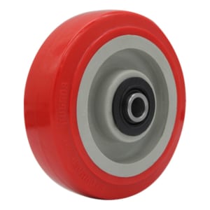 125mm Polyurethane Tyred Nylon Centred Wheel | 3/8" Axle Diameter (PU5508-37)