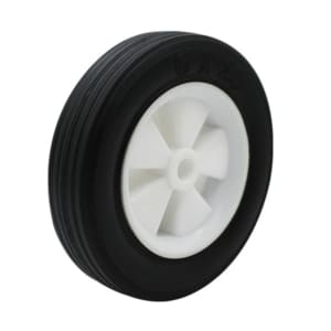 150mm Rubber Tyred Nylon Centred Wheel | 1/2" Axle Diameter (RN6661-50)