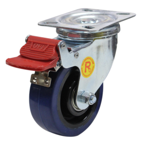 100mm Rebound Rubber Wheel 150kg Capacity Castor (S4042B)