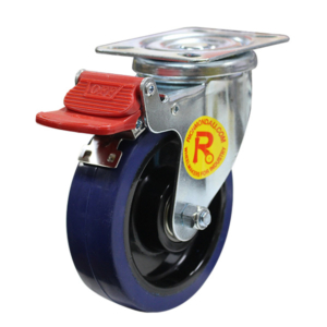 125mm Rebound Rubber Wheel 200kg Capacity Castor (S5042B)