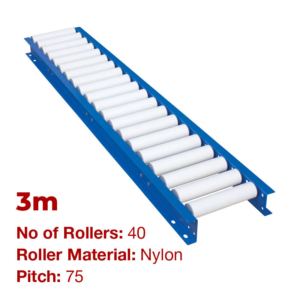 290mm Wide Gravity Conveyor with Nylon Rollers - 3m Long (CGR076)