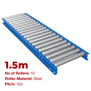 450mm Wide Gravity Conveyor with Steel Rollers - 1.5m Long (CGR085)