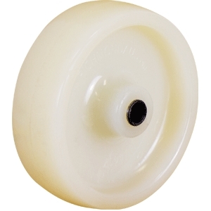 100mm Solid Nylon Wheel | 1/2" Axle Diameter (NY4417-50WHT)