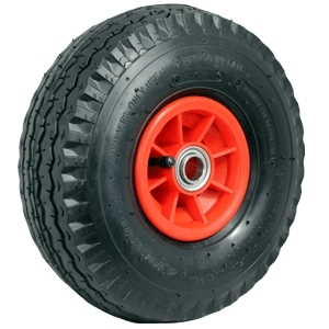265mm Plastic Centred  Pneumatic Wheel | 3/4" Axle Diameter (PN1075-75BB)