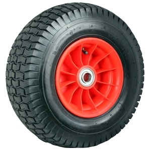 420mm Plastic Centred Pneumatic Wheel | 1" Axle Diameter (PN1610-1BB)