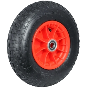 400mm Plastic Centred Pneumatic Wheel | 1" Axle Diameter (PN1627-1FL)