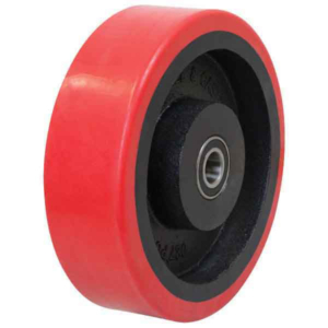 250mm Polyurethane Tyred Cast Iron Centred Wheel | 30mm Axle Diameter (PU1076-M30)