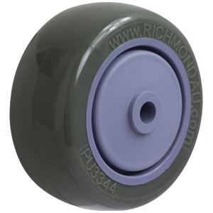 75mm Polyurethane Tyred Nylon Centred Wheel | 3/8" Axle Diameter (PU3344-37)
