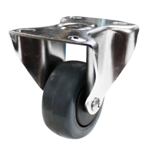75mm Elastic Rubber Wheel Rigid Castor (R3316)