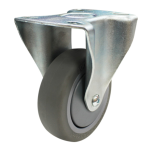 100mm Inst Rubber Rigid Zinc Durolite Castor (R4105)