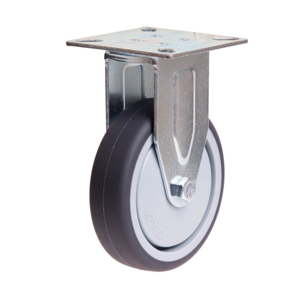100mm Rubber Wheel 70kg Capacity Castor (R4711)