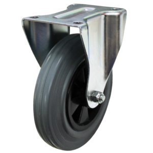 200mm Rubber Tyre on Nylon Centre Wheel 200kg Capacity Castor (R8051)