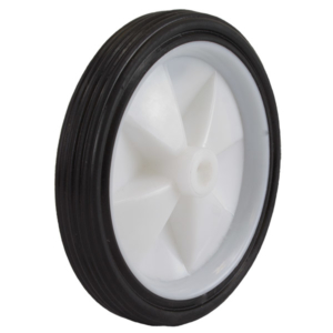 130mm Rubber Tyred Nylon Centred Wheel | 10mm Axle Diameter (RN5041-10)