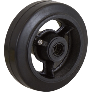 150mm Rubber Tyred Cast Iron Centred Wheel | 3/4" Axle Diameter (RT6647-75)