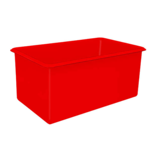 Red 650L Straight Rotationally Moulded Plastic Tub (RTR123)