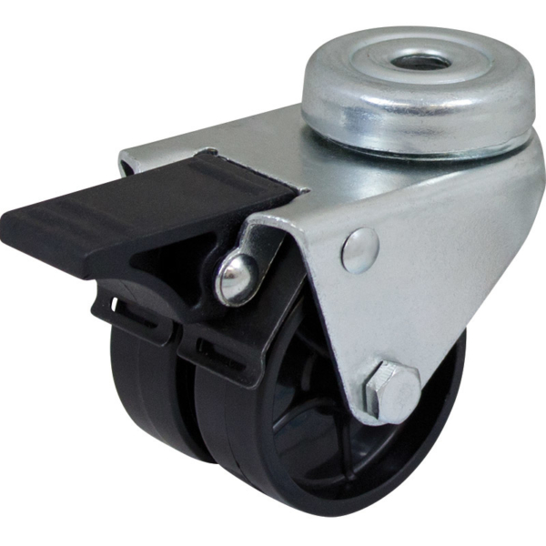 50mm Twin Wheel Utility Bolt Castor (S2720B)