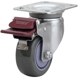75mm Poly Nylon Swivel Chrome Durolite Castor (S3372BR)