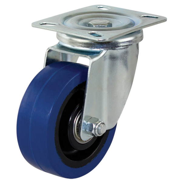 100mm Rebound Rubber Wheel 150kg Capacity Castor (S4042)