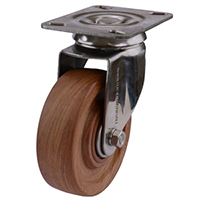 100mm High Temp Polymer Swivel Zinc Durolite Castor (S4124)