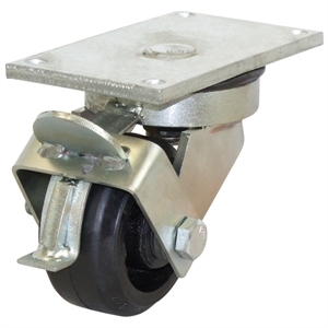 100mm Rubber Tyred Ci Centred Wheel 110kg Capacity Castor (S4212B)