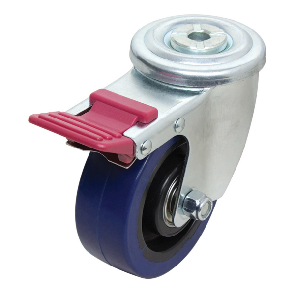 100mm Rebound Rubber Bolt Hole 300 Series Castor (S4214B)