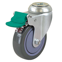 100mm Poly Nylon Swivel Chrome Durolite Castor (S4481D)