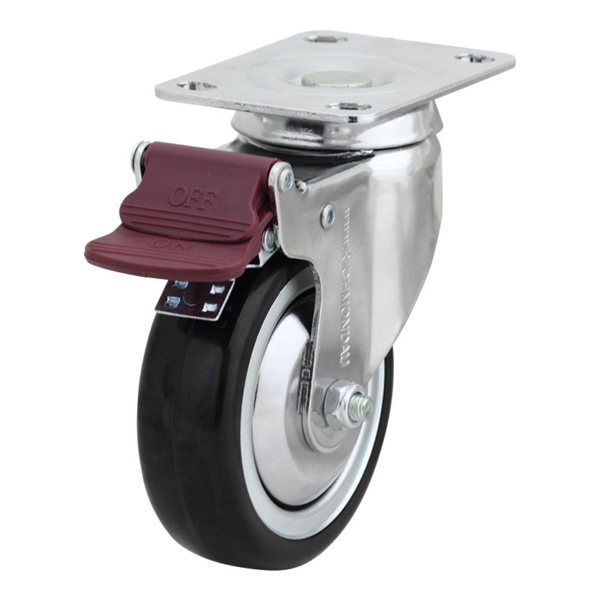 100mm Anti-Static Swivel Chrome Durolite Castor (S4464BR)