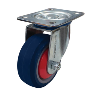 100mm Rebound Rubber Wheel 150kg Capacity Castor (S4604)