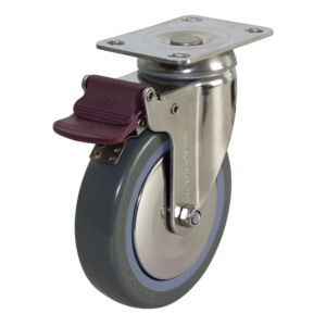 125mm Poly Nylon Wheel 100kg Capacity Castor (S5576B)