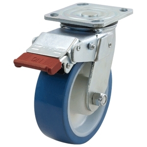 150mm Rebound Polurethane Wheel 300kg Capacity Castor (S6440SLB)