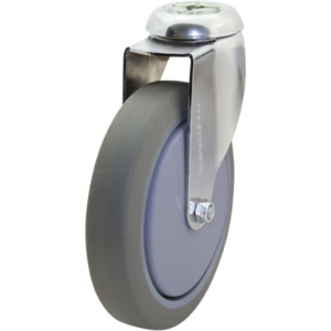 150mm Inst Rubber Swivel Chrome Durolite Castor (S6680)