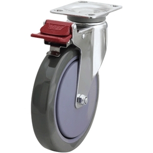 150mm Poly Nylon Swivel Chrome Durolite Castor (S6688BR)