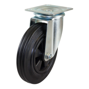 200mm Rubber Wheel 200kg Capacity Castor (S8046)
