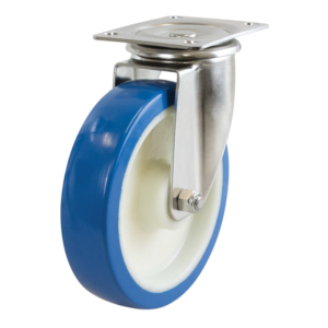 200mm Rebound Polyurethane Wheel 250kg Capacity Castor (S8054)