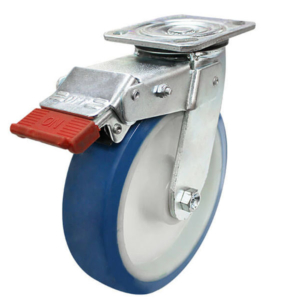 200mm Rebound Polurethane Wheel 300kg Capacity Castor (S8440SLB)