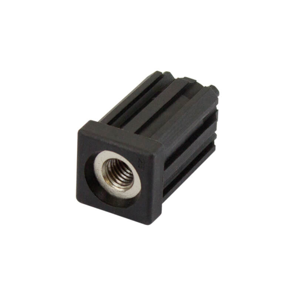 25mm Square M10 Threaded Tube End Mild Steel (TIR25SQM10)
