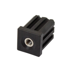 32mm Square M8 Threaded Tube End Mild Steel (TIR32SQM08)