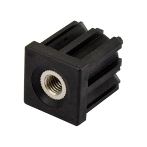 38mm Square M12 Threaded Tube End Mild Steel (TIR38SQM12)