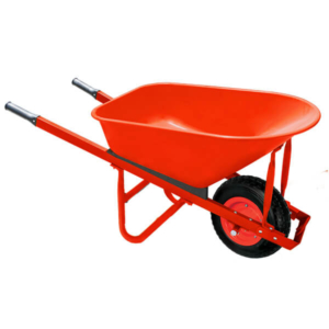 HD Steel Tray Wheelbarrow with Narrow Puncture Proof Steel Wheel (WBR303)