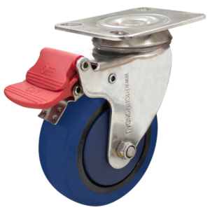 100mm Rebound Rubber Wheel Swivel Brake Castor (S4428B)