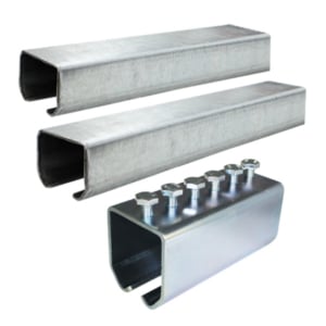 60mm Hanging Door Roller Channel Kit with Track Joining Bracket (GTR390)