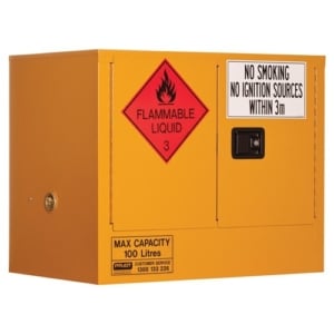 Flammable Liquid Storage Cabinet: 100L - 2 Doors, 1 Shelf