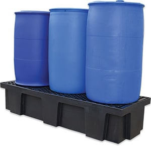 Drum bund polyethylene with removable grates - three drum