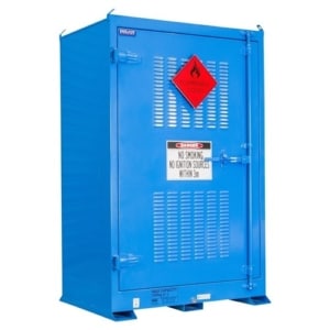 Dangerous Goods Outdoor Storage Cabinet: 350L, 1 Door, 3 Shelves