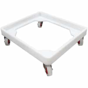 Plastic Single Bread Crate Dollie White