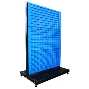 Double Sided Louvered Panel Rack - With Castors (LPR101)