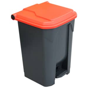 50L Pedal Bin - Red Lid (PBS050RED)