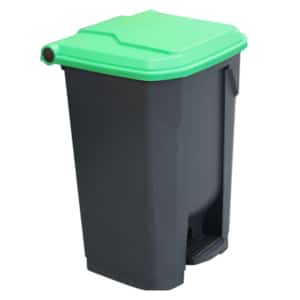 80L Pedal Bin - Green Lid (PBS080GRN)