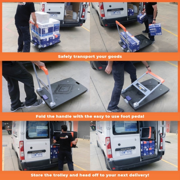 Commander 900 x 600mm Platform Trolley with Deadman Brake (PFR043) - Image 5