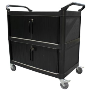 3 Tier 895x505mm Service Trolley with Sliding Doors (STR327)